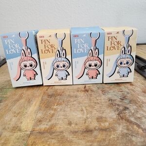 Pop Mart The Monsters Labubus Pin For Love Set Of 4